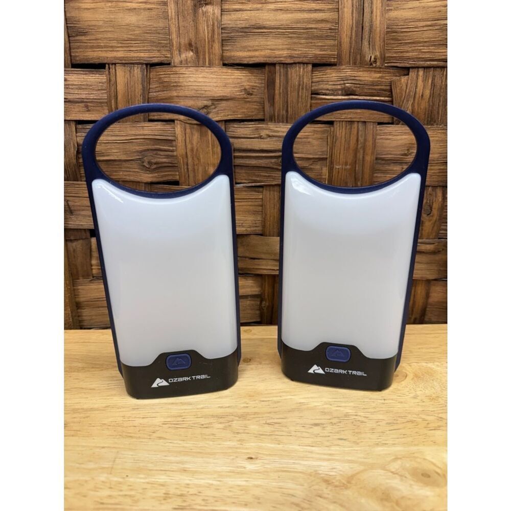 Ozark Trail Navy and White LED Lantern Duo